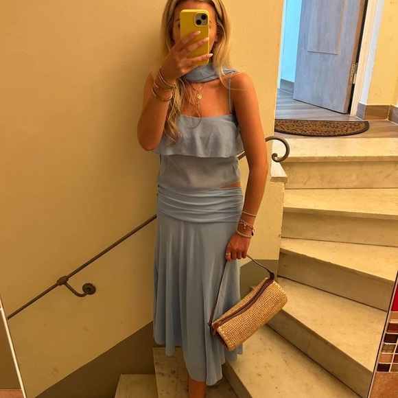 REFORMATION x Devon Lee Carlson Olivia Low Rise Skirt - Picture 1 of 9